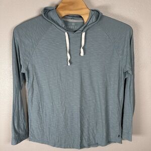 Free Fly Mens Size XXL Blue Lightweight Bamboo Blend Hoodie Long Sleeve Pullover